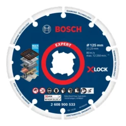 Bosch EXPERT Disque Métal Diamanté X-LOCK Disque De Coupe, 125 X 22,23 Mm