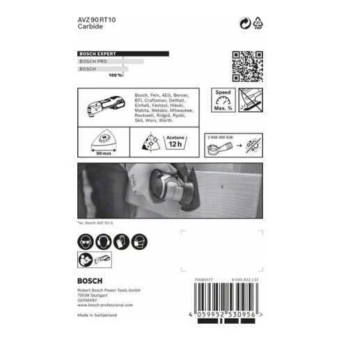 Plaque De Ponçage Bosch EXPERT AVZ 90 RT6 Lame Pour Outils Multifonctions 5 Plaque De Ponçage Bosch EXPERT AVZ 90 RT6 Lame Pour Outils Multifonctions – Image 3