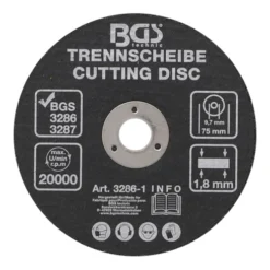 BGS Technic Disque à Couper 75 X 1,8 X 9,7 Mm BGS