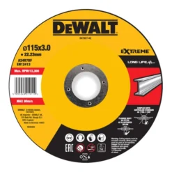 Disque à Tronçonner DeWalt EXTREME 115x3x22,23mm Métal Type 42 (déporté) DX7927-AE