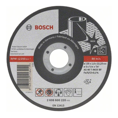 Disque à Tronçonner Droit Bosch Meilleur Pour Inox Rapido Long Life A 60 W BF 41, 115x22,23x1 Mm 3 Disque à Tronçonner Droit Bosch Meilleur Pour Inox Rapido Long Life A 60 W BF 41, 115x22,23x1 Mm