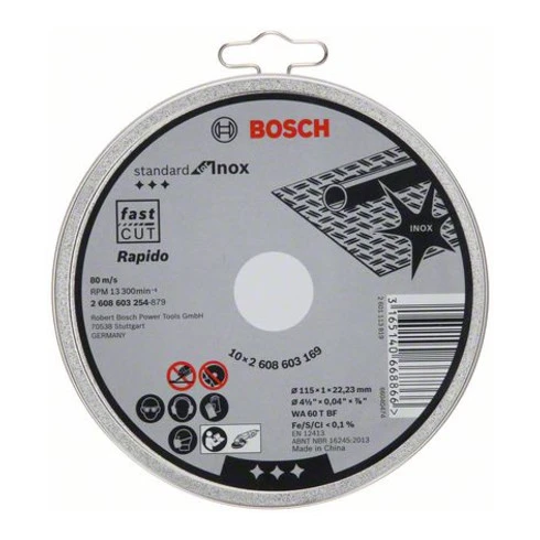 Disque à Tronçonner Droit Bosch Standard Pour Inox Rapido WA 60 T BF 4 Disque à Tronçonner Droit Bosch Standard Pour Inox Rapido WA 60 T BF – Image 2
