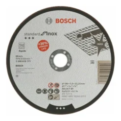 Disque à Tronçonner Standard For Inox Bosch, Diamètre 180 Mm