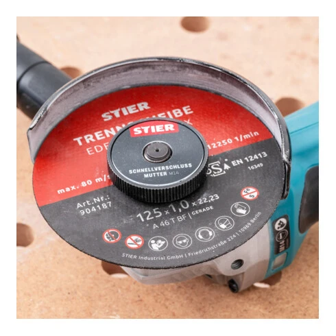 Disque à Tronçonner STIER 125 X 1,0 X 22,23 Droit, Inox/acier 4 Disque à Tronçonner STIER 125 X 1,0 X 22,23 Droit, Inox/acier – Image 2