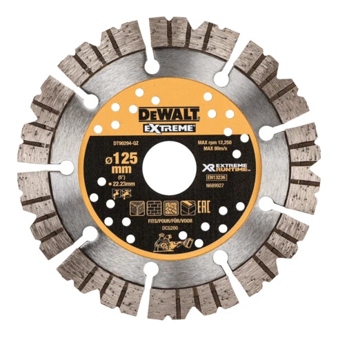 Disque De Fraisage Diamanté DeWalt 125x22,23mm 3 Disque De Fraisage Diamanté DeWalt 125x22,23mm