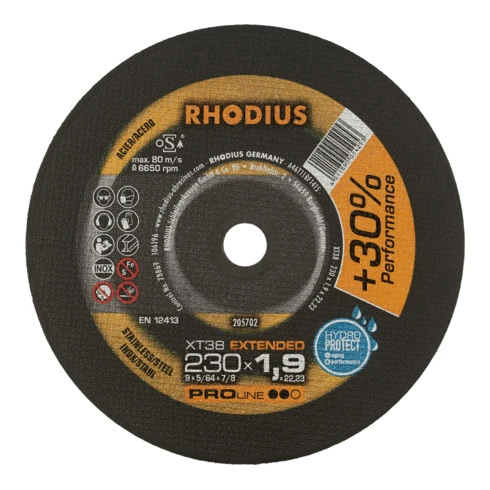 RHODIUS PROline XT38 Meule à Tronçonner Extra Fine 3 RHODIUS PROline XT38 Meule à Tronçonner Extra Fine
