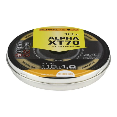 RHODIUS ALPHAline XT70 Box Meule à Tronçonner Extra Fine 3 RHODIUS ALPHAline XT70 Box Meule à Tronçonner Extra Fine