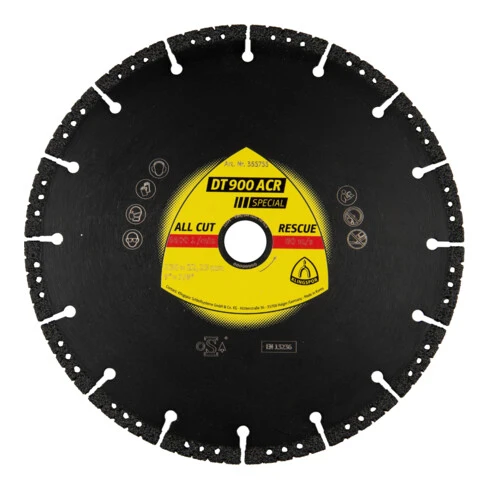 Disques à Tronçonner Diamantés Klingspor DT 900ACR VG - Brasés Sous Vide 3 Disques à Tronçonner Diamantés Klingspor DT 900ACR VG - Brasés Sous Vide
