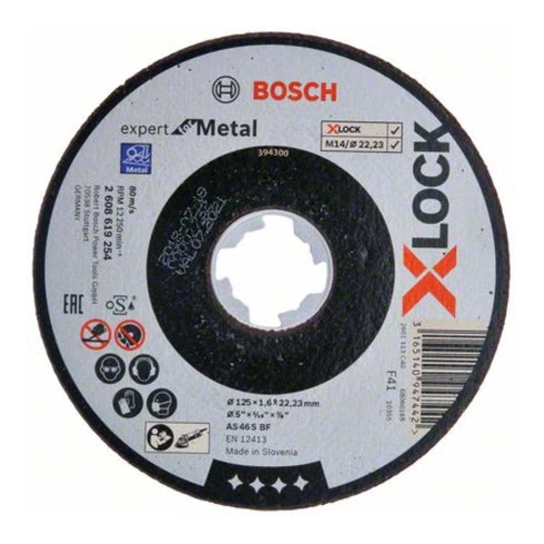 Bosch X-LOCK Cutting Disc Expert Pour Metal AS 46 S BF 3 Bosch X-LOCK Cutting Disc Expert Pour Metal AS 46 S BF