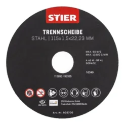 Disques à Tronçonner STIER, Acier, 25 pièces