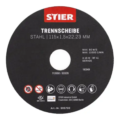 Disques à Tronçonner STIER, Acier, 25 pièces 3 Disques à Tronçonner STIER, Acier, 25 pièces