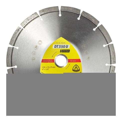 Disque à Tronçonner Diamanté Klingspor DT 350 U 3 Disque à Tronçonner Diamanté Klingspor DT 350 U