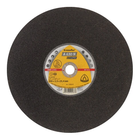 Grands Disques à Tronçonner Klingspor A 630 N, 406 X 3,2 X 25,4 Mm Droits 3 Grands Disques à Tronçonner Klingspor A 630 N, 406 X 3,2 X 25,4 Mm Droits