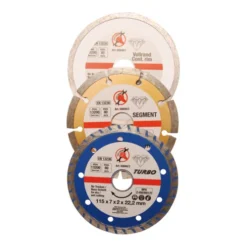 Jeu De Disques De Coupe Au Diamant Ø D’perçage Frontal 20 Mm Ø 115 Mm 3 Pièces BGS Do It Yourself