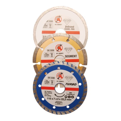 Jeu De Disques De Coupe Au Diamant Ø D’perçage Frontal 20 Mm Ø 115 Mm 3 Pièces BGS Do It Yourself 3 Jeu De Disques De Coupe Au Diamant Ø D’perçage Frontal 20 Mm Ø 115 Mm 3 Pièces BGS Do It Yourself