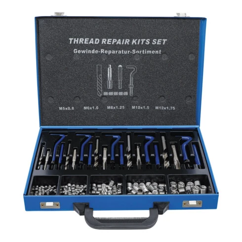 BGS Technic Kit De Réparation De Filets M5 - M12 130 Pièces Kraftmann 3 BGS Technic Kit De Réparation De Filets M5 - M12 130 Pièces Kraftmann
