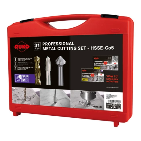 Kit Professionnel Ruko Pour L'usinage Des Métaux HSSE-Co 5 5 Kit Professionnel Ruko Pour L'usinage Des Métaux HSSE-Co 5 – Image 3