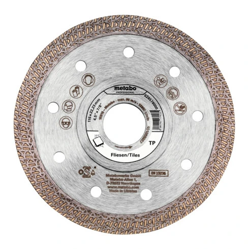 Metabo Disque à Tronçonner Diamanté 115x22,23mm, "TP", Carrelage "professional 3 Metabo Disque à Tronçonner Diamanté 115x22,23mm, "TP", Carrelage "professional