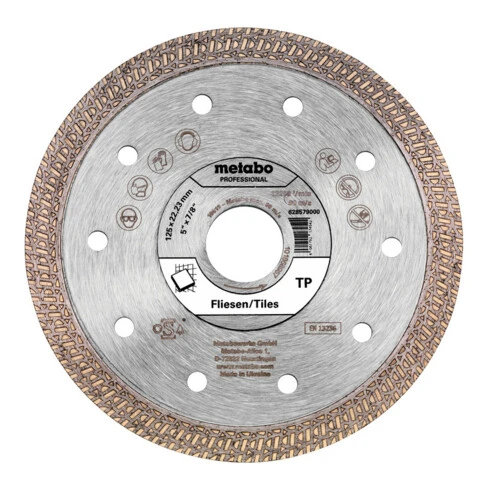 Metabo Meule De Tronçonnage Diamantée 125x22,23mm, « TP », Carrelage « Professional » (628579000) 3 Metabo Meule De Tronçonnage Diamantée 125x22,23mm, « TP », Carrelage « Professional » (628579000)