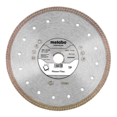 Metabo Meule De Tronçonnage Diamantée 230x22,23mm, « TP », Carrelage « Professional » (628580000) 3 Metabo Meule De Tronçonnage Diamantée 230x22,23mm, « TP », Carrelage « Professional » (628580000)