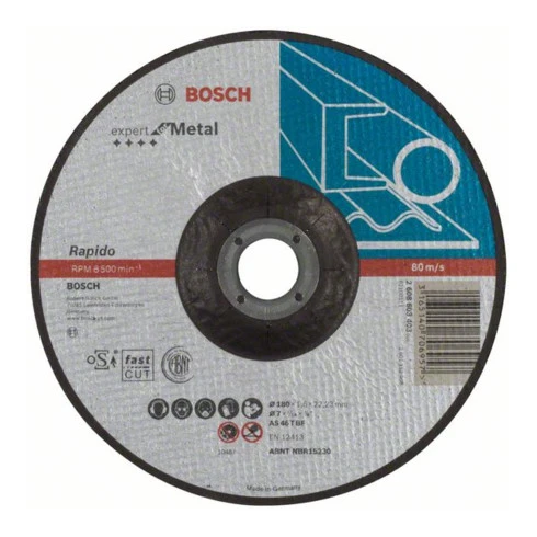 Disque De Coupe Bosch Coudé Expert Pour Metal AS 30 S BF 3 Disque De Coupe Bosch Coudé Expert Pour Metal AS 30 S BF