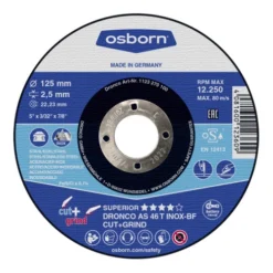 Disque Combiné De Coupe Et De Broyage Osborn AS46T Inox Cut+Grind