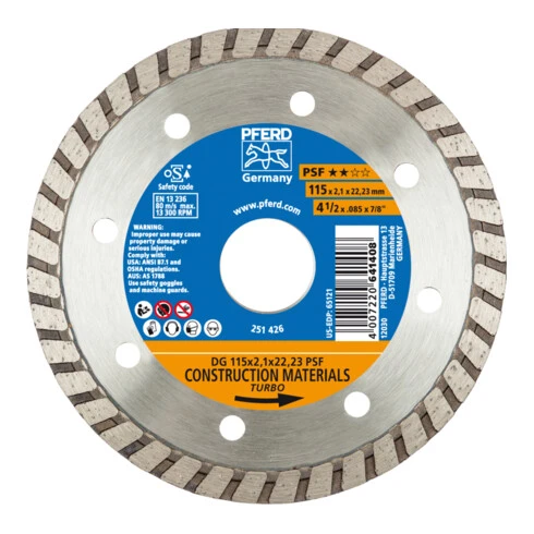 PFERD Disque De Coupe Diamant DG PSF 3 PFERD Disque De Coupe Diamant DG PSF