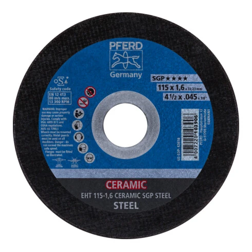 Disque à Tronçonner PFERD EHT CERAMIC SGP STEEL 3 Disque à Tronçonner PFERD EHT CERAMIC SGP STEEL